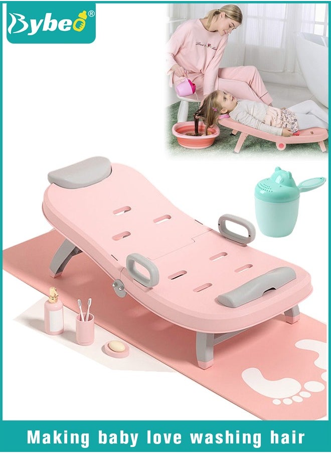 Bybeo - Kids Hair Rinser Salon Chair With Baby Bath Washing Hair Shower Shampoo Cup for Infants Toddler - Image 1