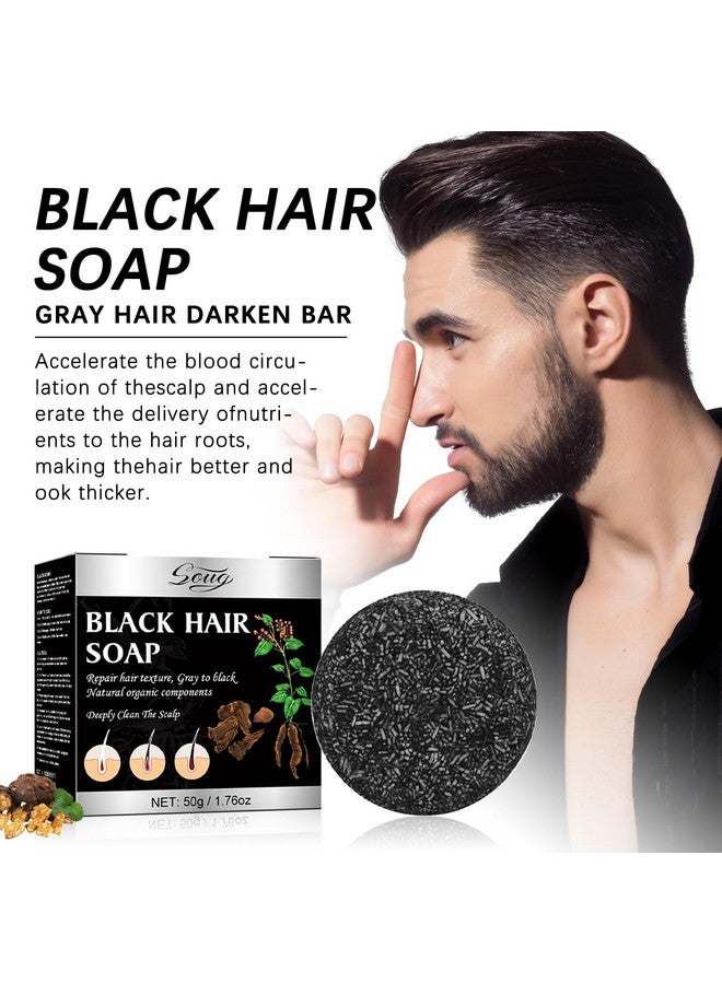 صابون شامبو للشعر الرمادي للجنسين، قطعتان من صابون تغميق الشعر الرمادي لتنظيف فروة الرأس بعمق، صابون شامبو للشعر الرمادي للرجال والنساء - Image 3
