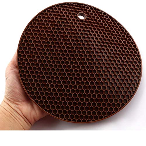 VIHAX Flexible Round Shape Silicone Hot Disc Pad, Spoon Rest, Pot Mat, Dining Table Coaster - Image 3