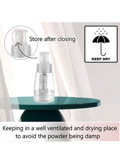 Aethland Aethland Powder Spray Bottle for Dry Shampoo, 2pcs Talc and Powder Applying Bottle, Refillable Hair Fiber Applicator for Hair Salon, Cleaning, Plants, Misting & Skin Care (180ml+180ml)  - Image 4