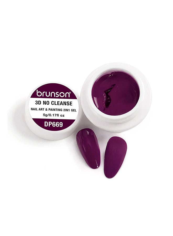 brunson طلاء أظافر جل 3D بدون تنظيف فن الأظافر & الرسم جل طلاء كريمي لفن الأظافر 5غ DP669