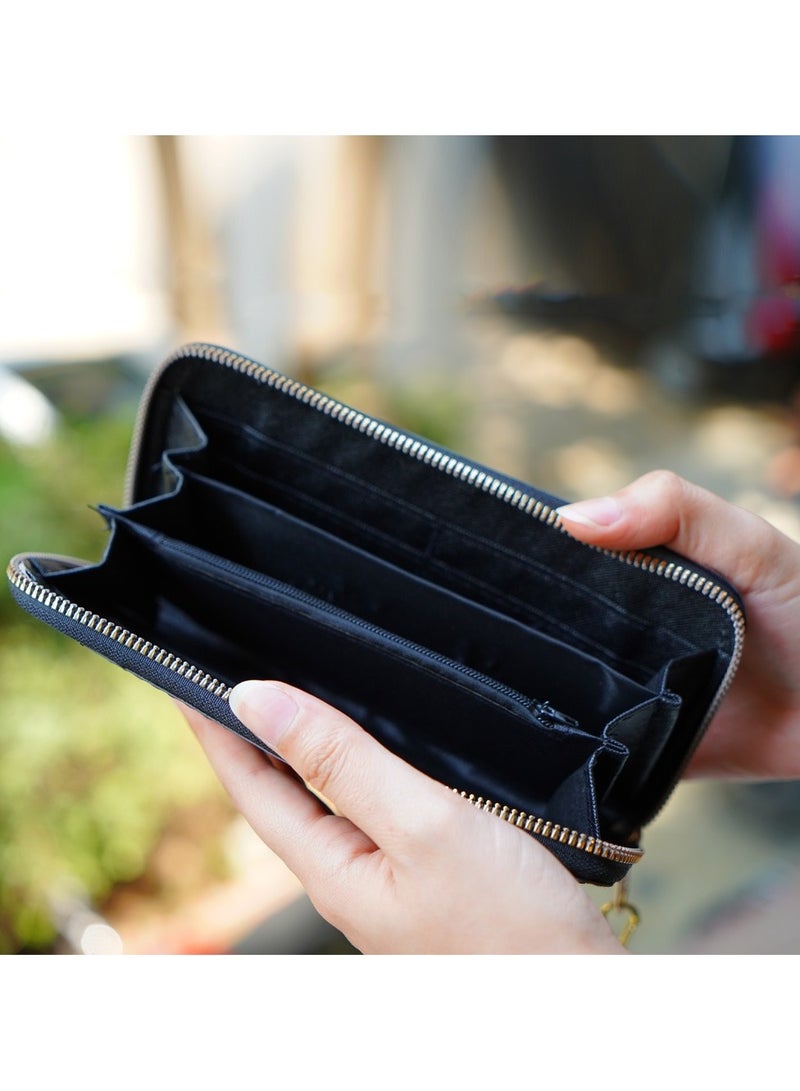 محفظة حريمي 3D عاكسة للضوء – تصميم أنيق بسوستة واحدة – عصرية وعملية - Image 3