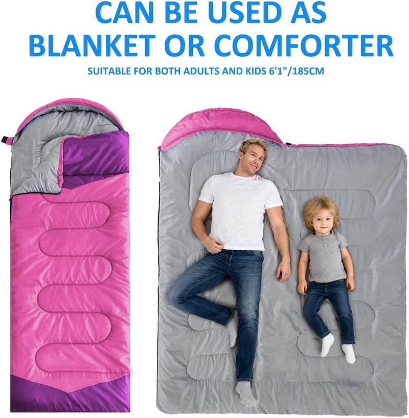 oaskys Camping Sleeping Bag - 3 Season Warm & Cool Weather - Summer Spring Fall Lightweight Waterproof for Adults Kids - Camping Gear Equipment, Traveling, and Outdoors - Image 3