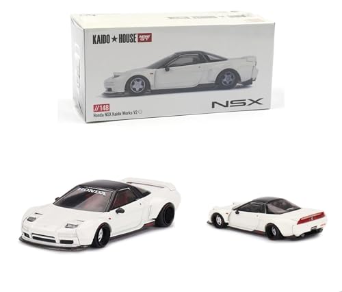 MINI GT Collectibles Diecast Model Car Compatible with Honda NSX Kaido Works V2 White Limited Edition 164 Diecast Model Car Kaido House KHMG148 - Image 1