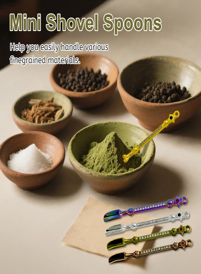 EQUNROY 20Pcs Mini Spoons, Tiny Shovel Spoon, Tableware Charm for Coffee, Sugar and Spices, Mini Pendant Spoon Necklace Charms, Keychain Accessories(5 color) - Image 5