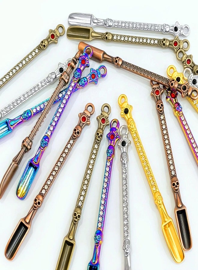 EQUNROY 20Pcs Mini Spoons, Tiny Shovel Spoon, Tableware Charm for Coffee, Sugar and Spices, Mini Pendant Spoon Necklace Charms, Keychain Accessories(5 color) - Image 3