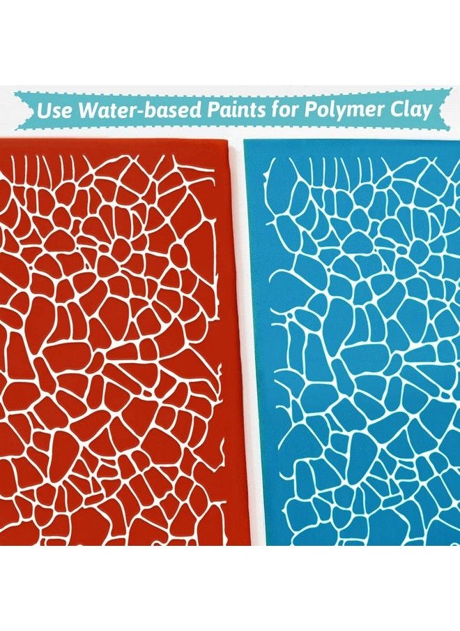 Benvo Pack Of 3 Silk Screen Stencils Reusable For Polymer Clay Jewelry Earrings Print Templates Easy Decoration Geometry Silkscreen Stencil (5.5 X 4.2 Inch Irregular Style)  - Image 5