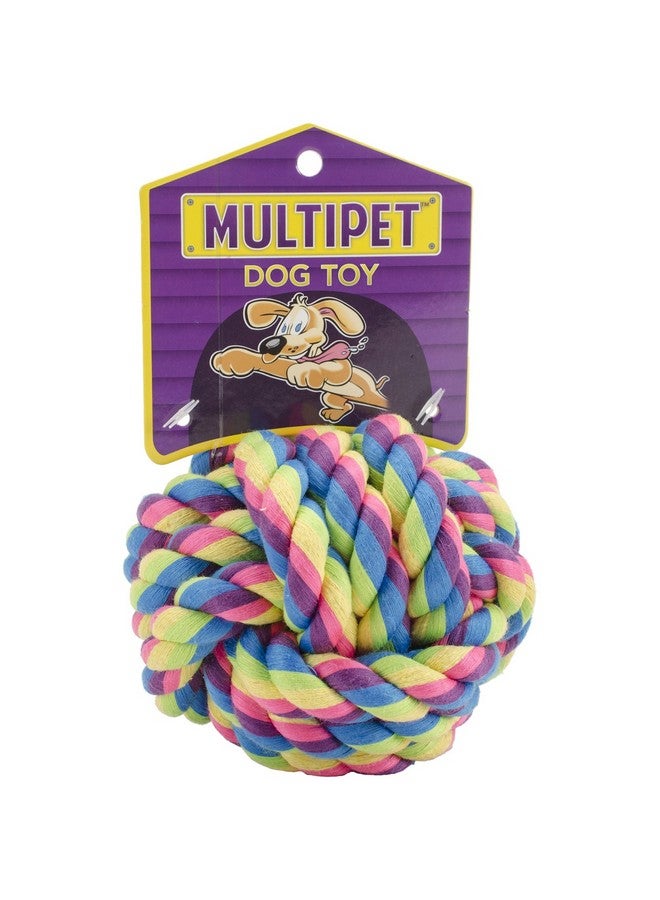 Multipet Nuts for Knots Ball Medium Dog Toy, Assorted 4 inches - Image 2