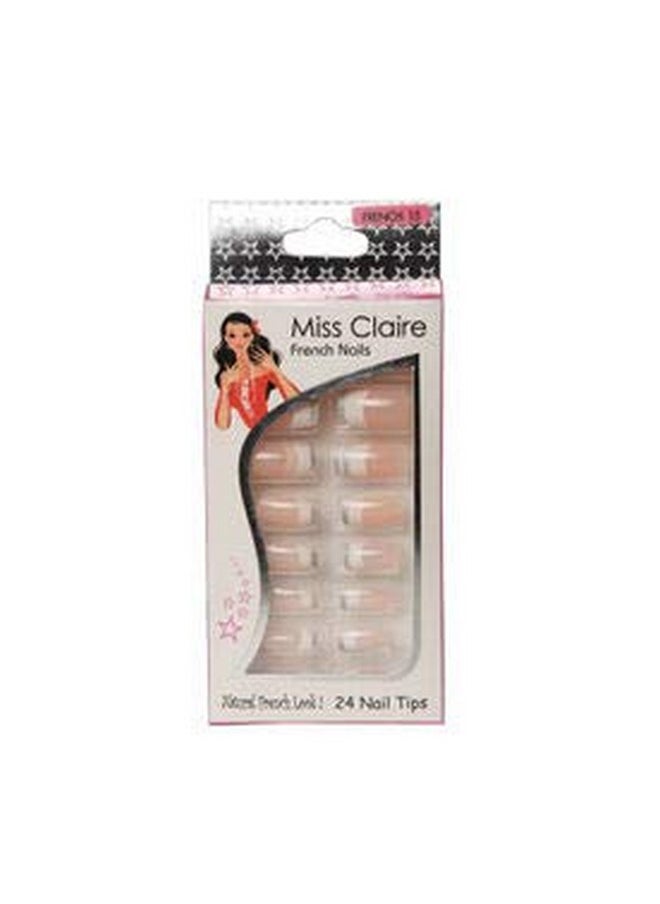ميس كلير Miss Claire Miss Claire French Nails 24 رقم 15 (Ecp 12)، أبيض، عدد واحد، 