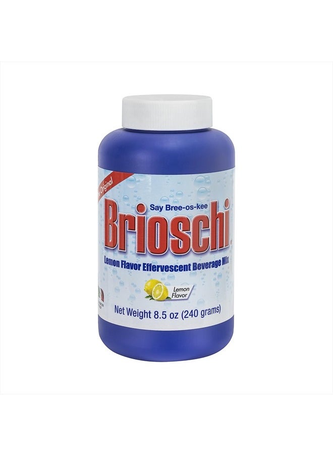 Brioschi - Italian Lemon Flavored Effervescent Heartburn, Upset Stomach, Acid Indigestion, 8.5 oz bottle - Image 1
