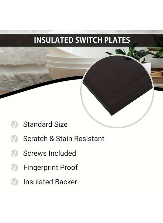 5 American Style Black Socket Panels Wall Switch Covers Home Office Decor - Image 3