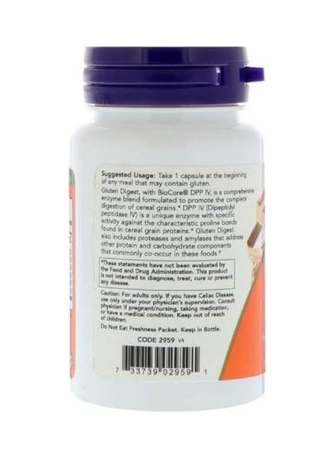 Now Foods Gluten Digest Dietary Supplement - 60 Veg Capsules - Image 3