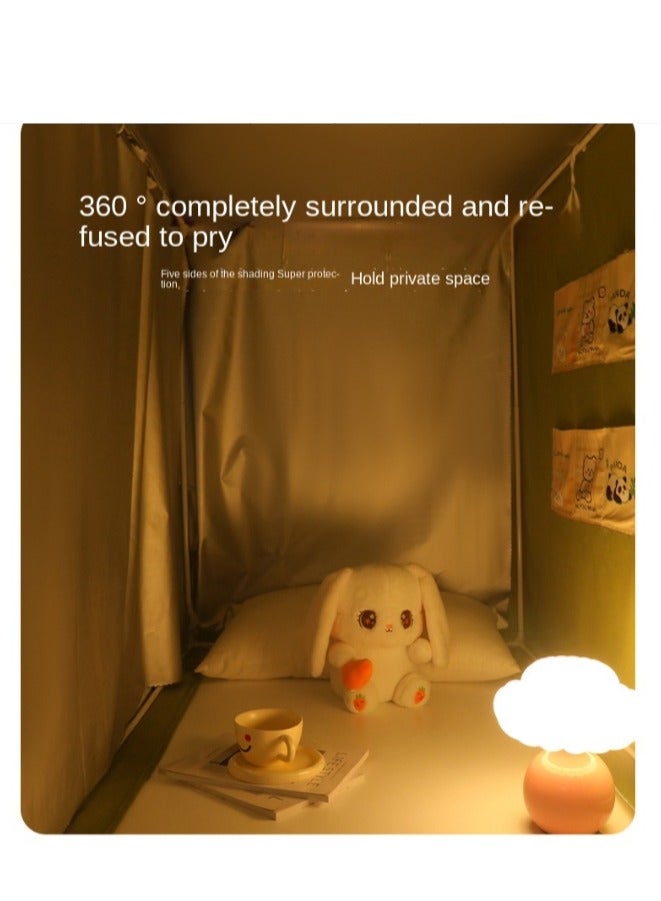 Y&D Bed Canopy Tents Curtain Blackout Curtain Single Bed Tent Curtain Student Shading Cloth Bed Canopy Mosquito Net Student Sleep Privacy Protection - Image 2