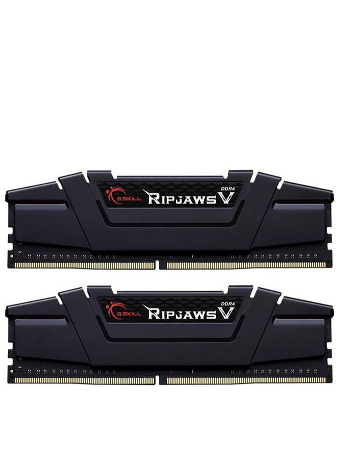 G.Skill - مجموعة ذاكرة سطح المكتب G.SKILL Ripjaws V Series 16 جيجابايت (8 جيجابايت × 2) DDR4 مزدوجة القناة، سرعة الذاكرة 3200 ميجاهرتز، زمن الاستجابة CL16 CAS، 1.35 فولت، 288 دبوس، Intel XMP 2.0، أسود كلاسيكي | F4-3200C16D-16GVKB - Image 1