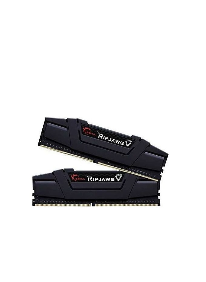 G.Skill - مجموعة ذاكرة سطح المكتب G.SKILL Ripjaws V Series 16 جيجابايت (8 جيجابايت × 2) DDR4 مزدوجة القناة، سرعة الذاكرة 3200 ميجاهرتز، زمن الاستجابة CL16 CAS، 1.35 فولت، 288 دبوس، Intel XMP 2.0، أسود كلاسيكي | F4-3200C16D-16GVKB - Image 1