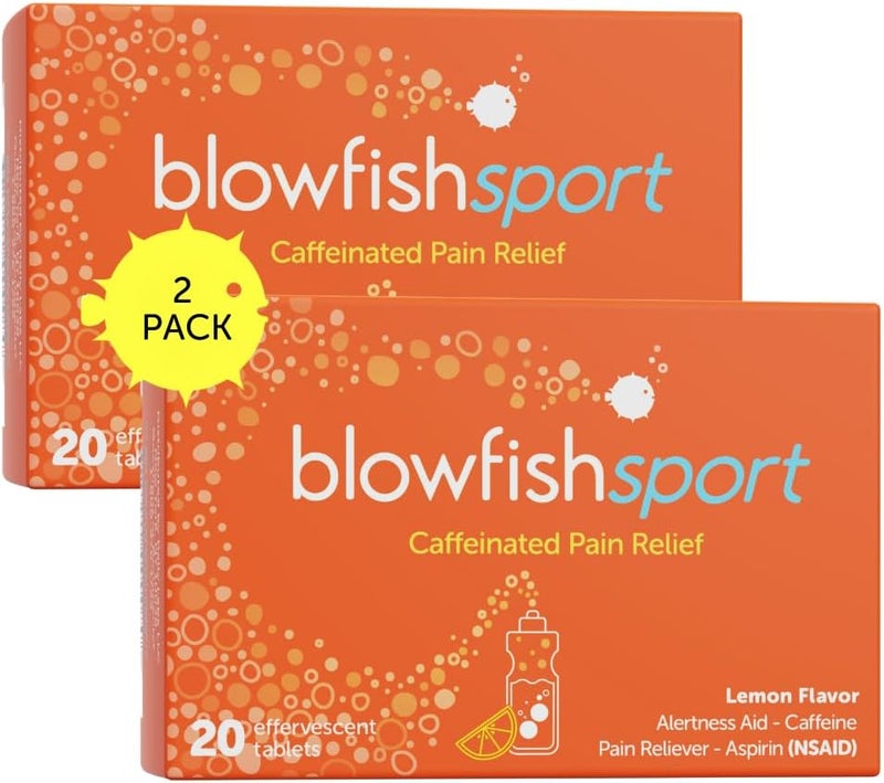 Blowfish Sport  2Pack  Pain Relief for Athletes  Eases Sore Muscles  Boosts Energy  Effervescent Formula Works Fast  Perfect for Morning Workouts - Image 1