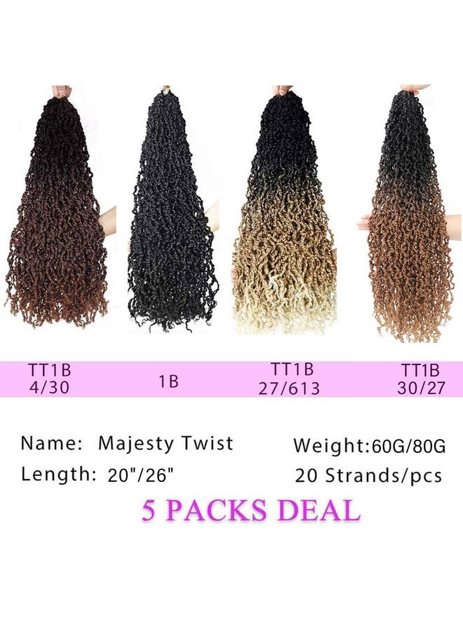 SOKU Passion Twist Crochet Hair 26" - 5 Packs Pre Twisted Senegalese Twist Crochet Hair Bey-Blonde Majesty Twist Pre-Looped Synthetic Dreadlocks Bohemian Locs For Black Women - Image 4