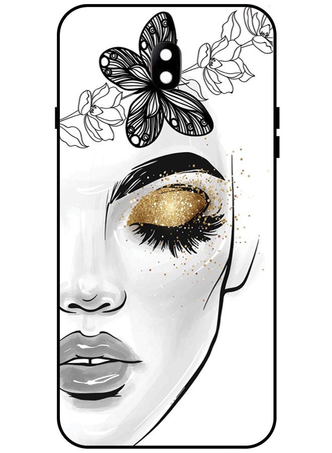 EYE CATCH Protective Case Cover For Samsung Galaxy J7 Pro Smart Series Printed Protective Case Cover for Samsung J7 Pro Girl Face - Image 1