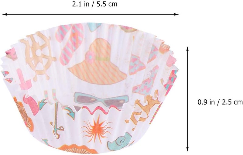 600pcs Greaseproof Cupcake Wrappers Oil-proof Paper Cake Cups 9cm Heat Resistant Muffin Liners for Chocolate Baking Style Color - Image 2