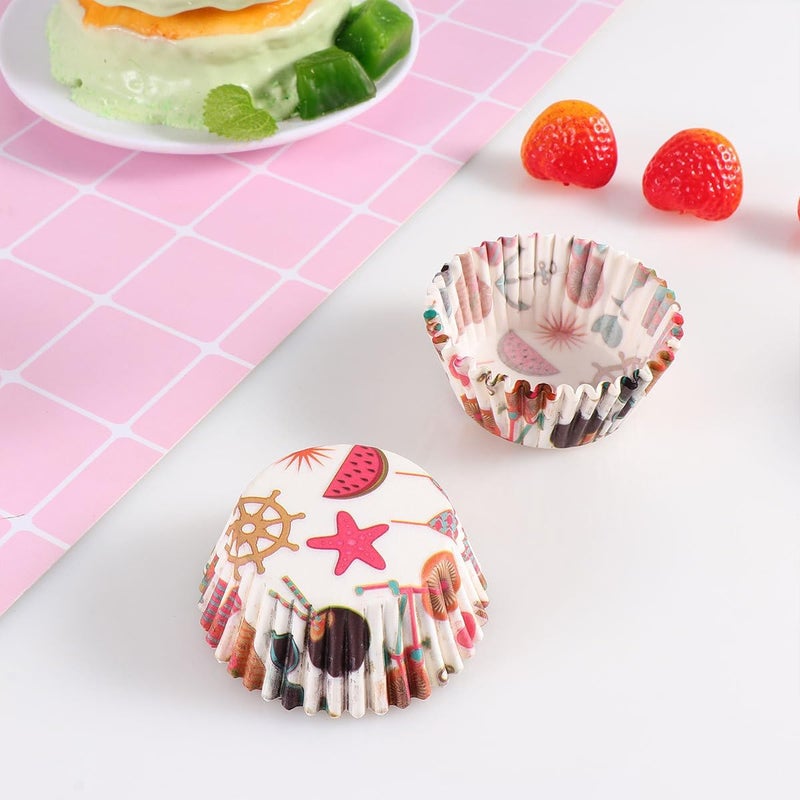 600pcs Greaseproof Cupcake Wrappers Oil-proof Paper Cake Cups 9cm Heat Resistant Muffin Liners for Chocolate Baking Style Color - Image 4