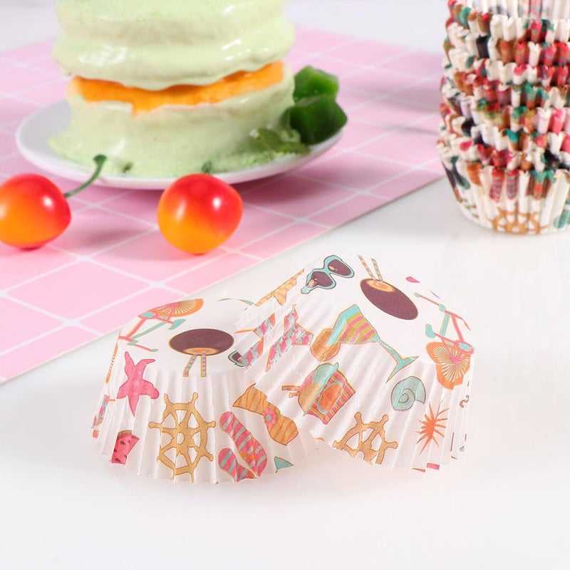 600pcs Greaseproof Cupcake Wrappers Oil-proof Paper Cake Cups 9cm Heat Resistant Muffin Liners for Chocolate Baking Style Color - Image 3