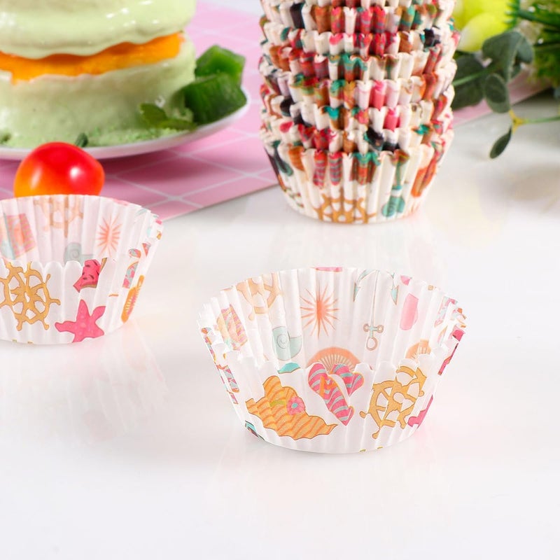 600pcs Greaseproof Cupcake Wrappers Oil-proof Paper Cake Cups 9cm Heat Resistant Muffin Liners for Chocolate Baking Style Color - Image 5
