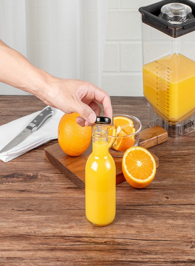 ريستورنت وير مجموعة أدوات المطاعم، 10 زجاجات زجاجية سعة 12 أونصة، بغطاء محكم الإغلاق، زجاجات صغيرة بأغطية، زجاجة زجاجية متينة بأغطية، مناسبة للساخن والبارد، زجاجة شفافة للتخزين، خالية من مادة BPA، حاويات صغيرة بأغطية - Image 5