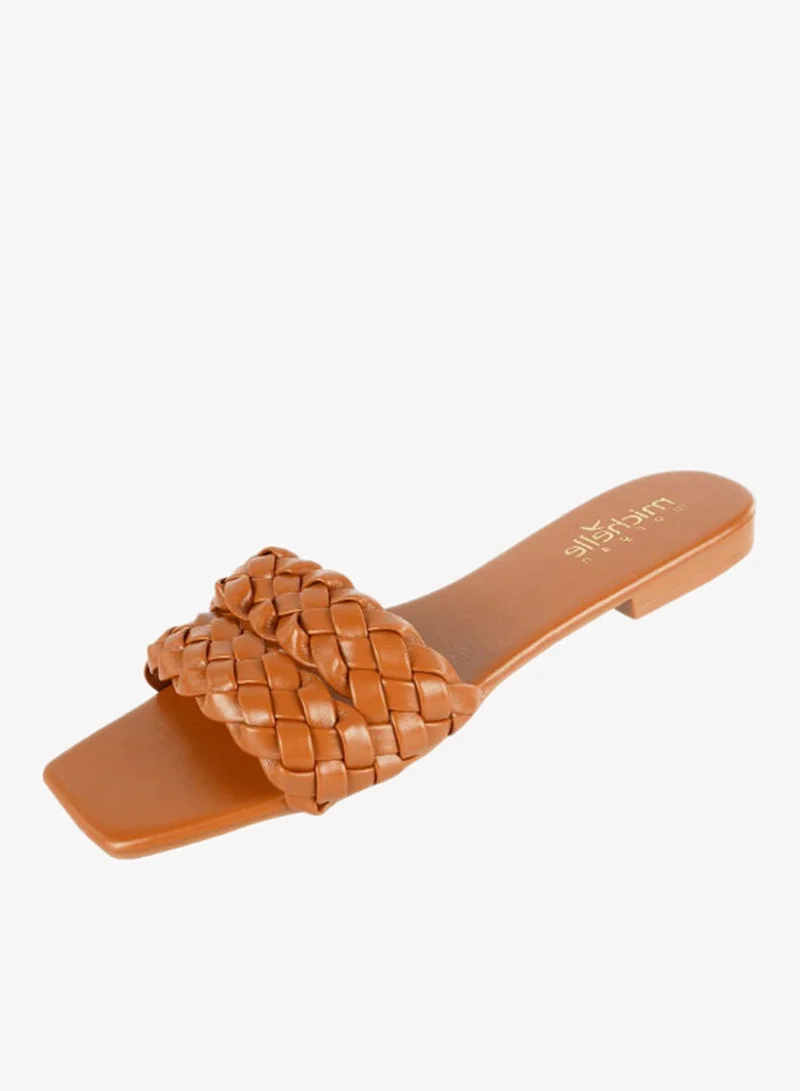 Michelle Morgan Tan 092-2283 Michelle Morgan Ladies Flat Sandals Tan for Women | Best Price UAE