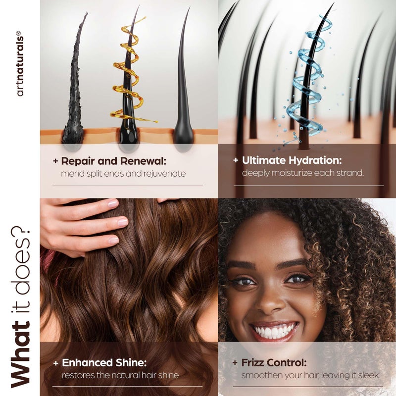 artnaturals Argan Hair Growth Shampoo - (16 Fl Oz / 473ml) - Sulfate Free - Treatment for Hair Loss, Thinning & Regrowth - Men & Women - Infused with Biotin, Argan Oil, Keratin, Caffeine - Image 3