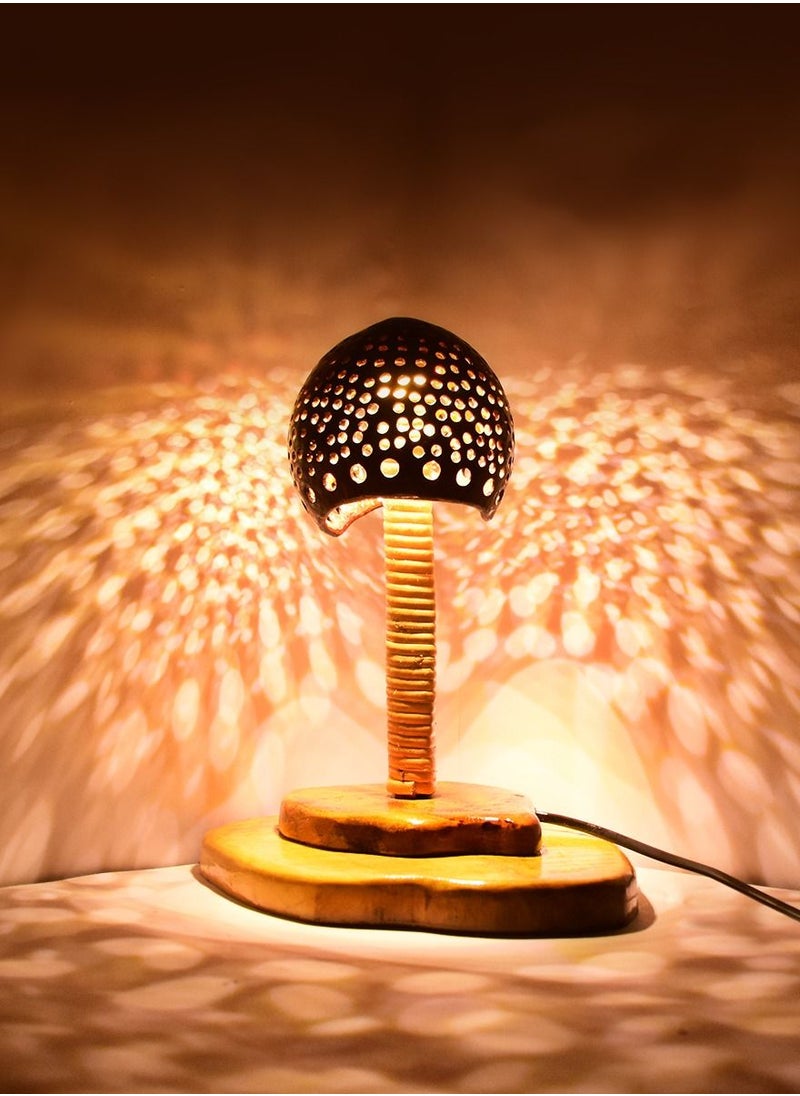 N & H Coconut Shell Table & Desk Lamp Shade Mushroom Style  - Image 1