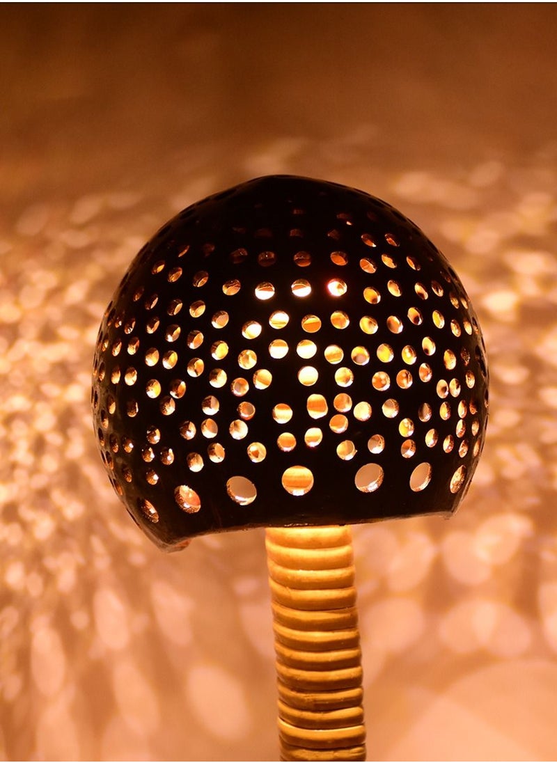 N & H Coconut Shell Table & Desk Lamp Shade Mushroom Style  - Image 4
