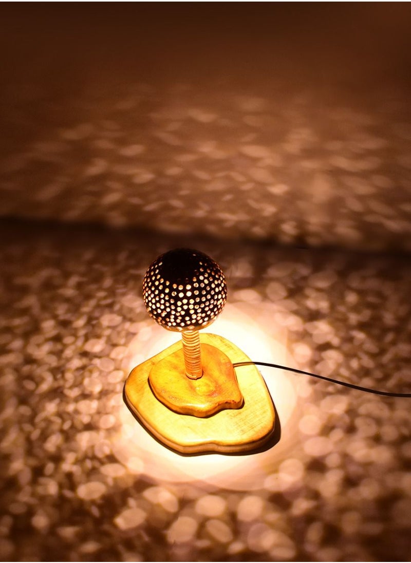N & H Coconut Shell Table & Desk Lamp Shade Mushroom Style  - Image 3