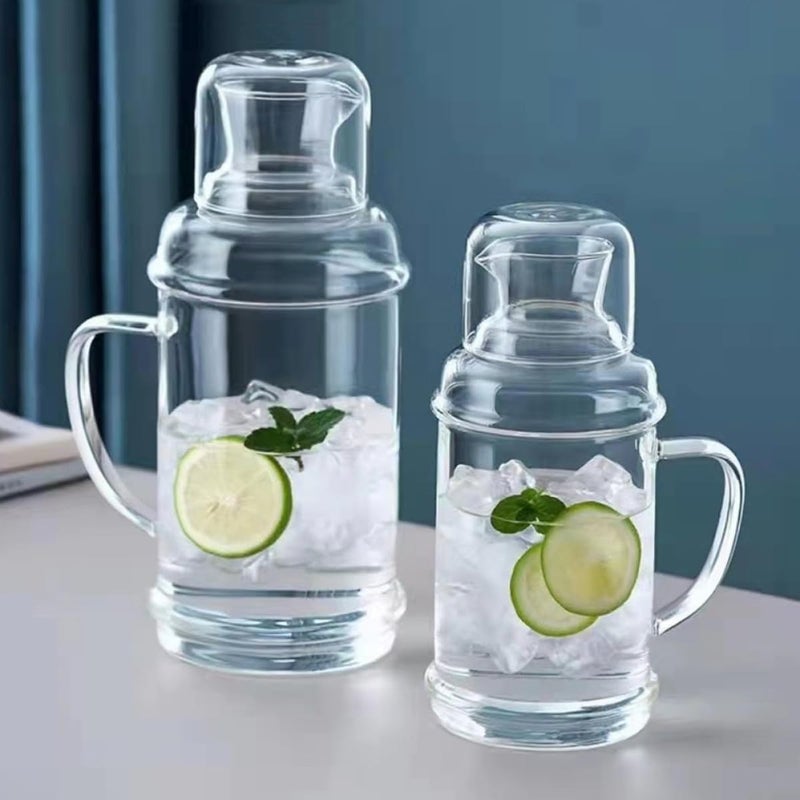Heat Resistant Glass Water Jug 1100ml, Large Capacity Beverage Kettle with Retro Design, Explosion-proof Borosilicate Glass Pitcher for Home Use - Image 5