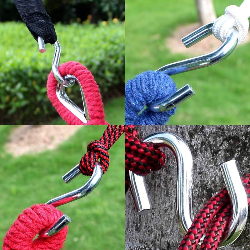 Cozihom Heavy-Duty 304 Stainless Steel S Hooks, 3.3 Inch Hammock, Swing S Hooks, Industrial Grade Quality Utility Hooks Pack of 2 - Image 4