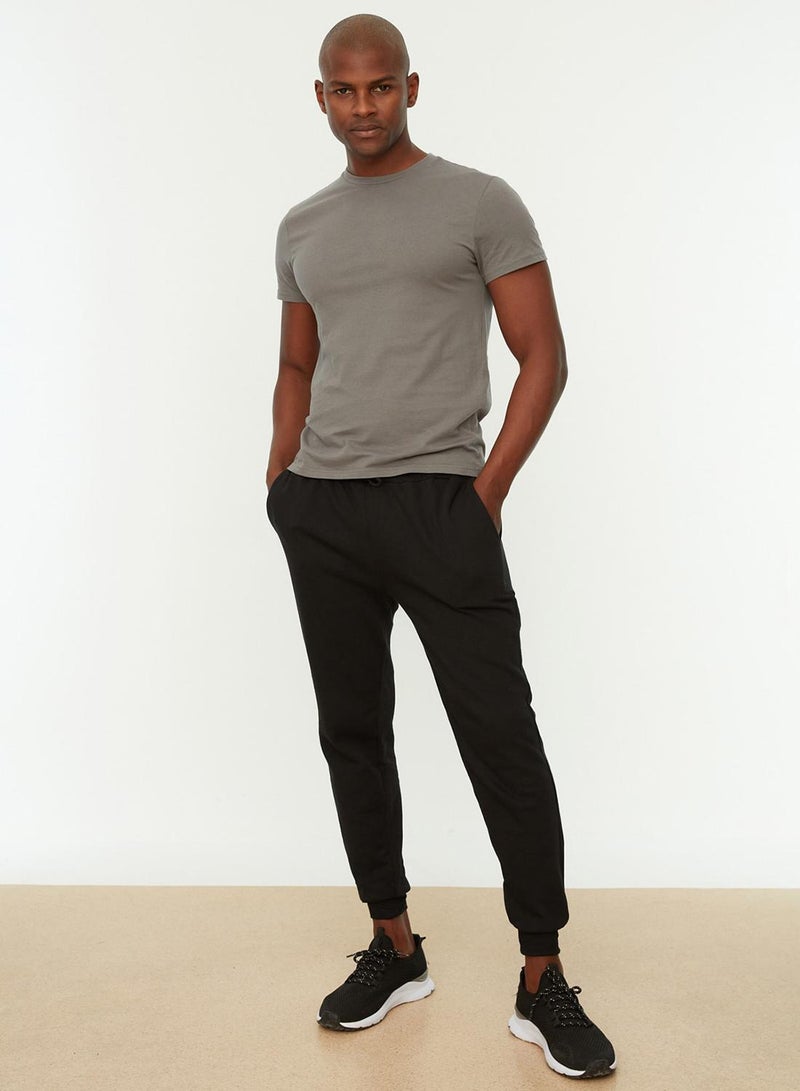trendyol Black Regular/Normal Cut Fleece/Lined Warm Sweatpants - Image 5