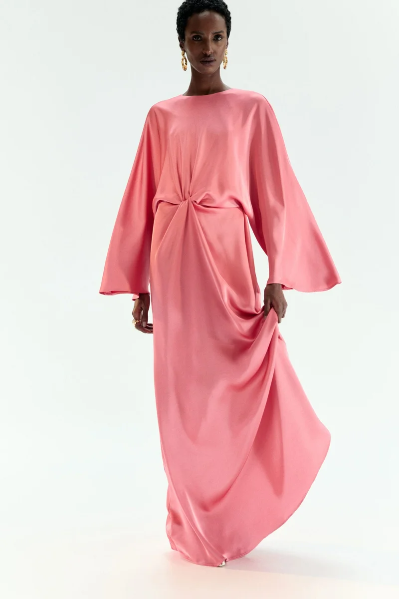 H&M Twist-detail satin dress