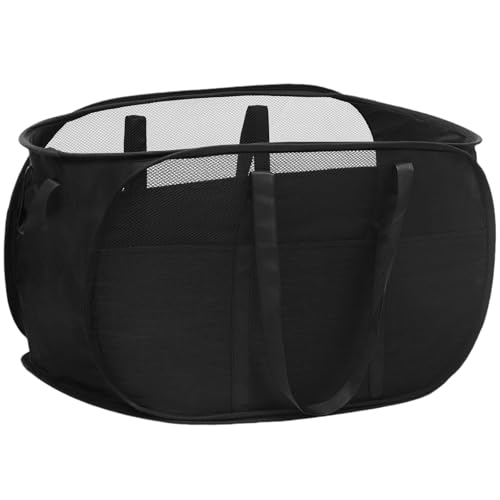 BATTOO Collapsible Laundry Baskets, Tear Proof Pop Up Laundry Hamper with Dual Handles, Durable Foldable Laundry Basket, Easy to Carry Laundry Hamper for Home, Laundry Room, Bedroom, Dorm, Travel Black - Image 1