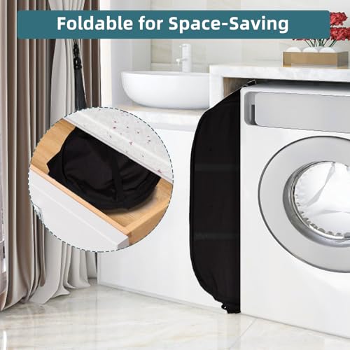 BATTOO Collapsible Laundry Baskets, Tear Proof Pop Up Laundry Hamper with Dual Handles, Durable Foldable Laundry Basket, Easy to Carry Laundry Hamper for Home, Laundry Room, Bedroom, Dorm, Travel Black - Image 3