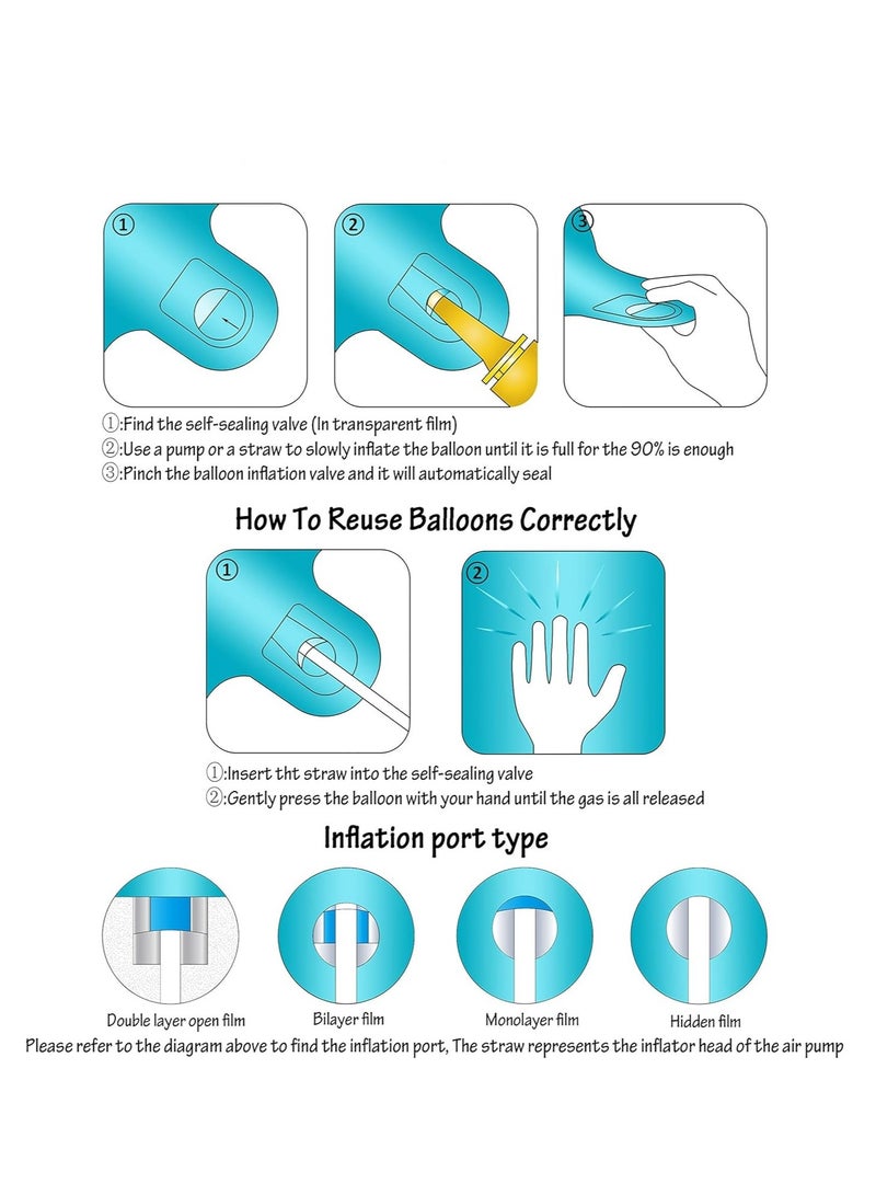 Home zone 32 Inch Crown Blue Digit Helium Foil Birthday Party Balloons Number 0 - Image 4