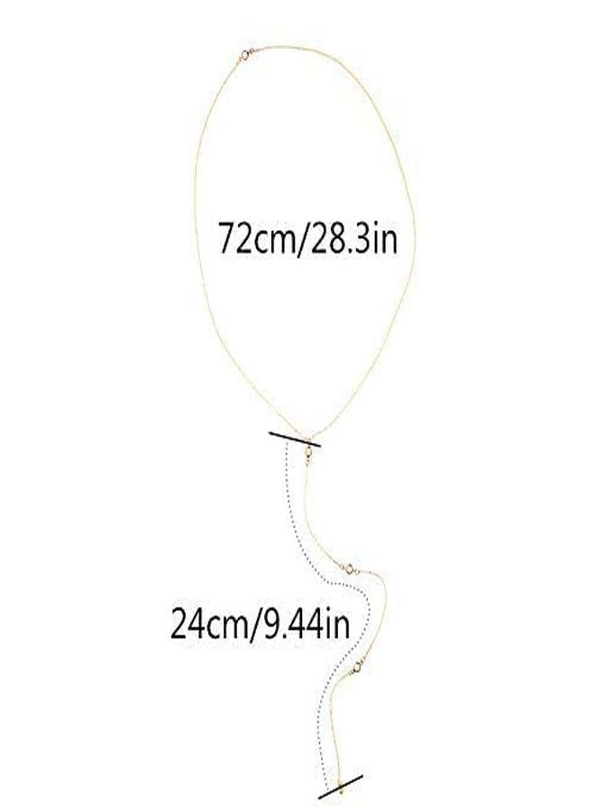 Artmiss Wedding Bridal Backdrop Necklace Crystal Back Necklace Gold Jewelry for Women - Image 5