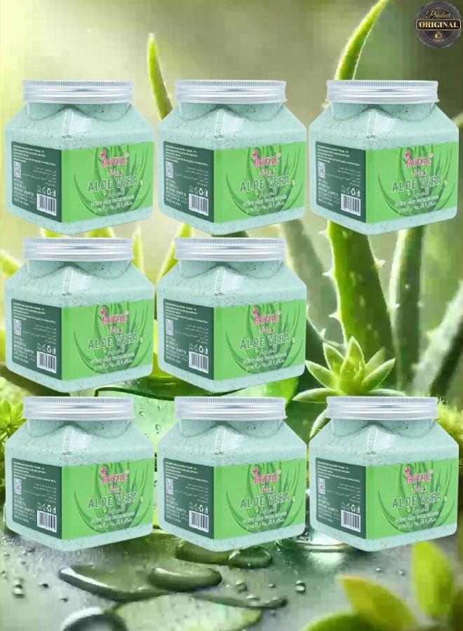 ROVAL 8 Pieces Aloe Vera Body And Face Scrub - Image 1