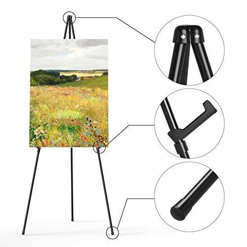 Aredy Easel Stand for Sign, Aredy 63" Portable Painting Easel, Lightweight Metal Easels for Painting Canvas, Wedding Sign (2 Pack) - Image 4