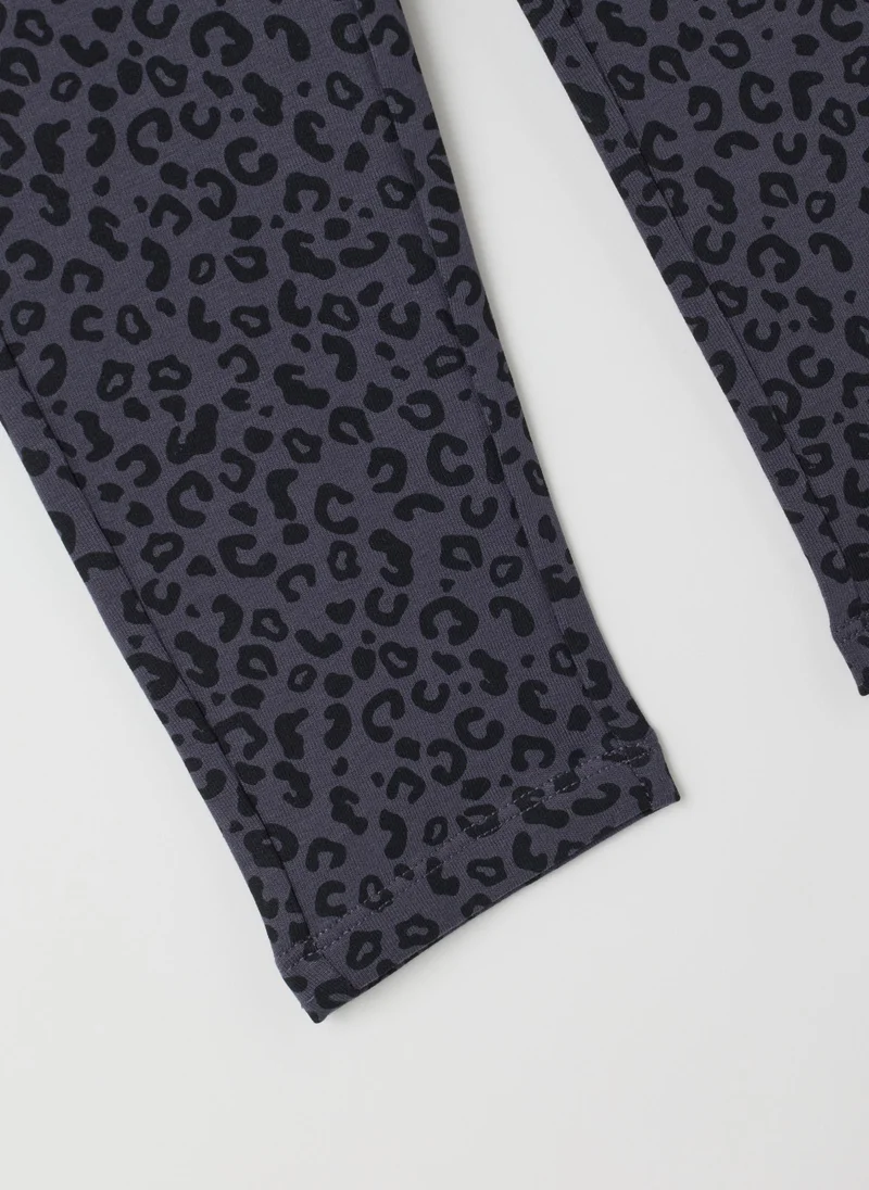Ovs GIRLS' GREY COTTON SLIM FIT TREGGINGS