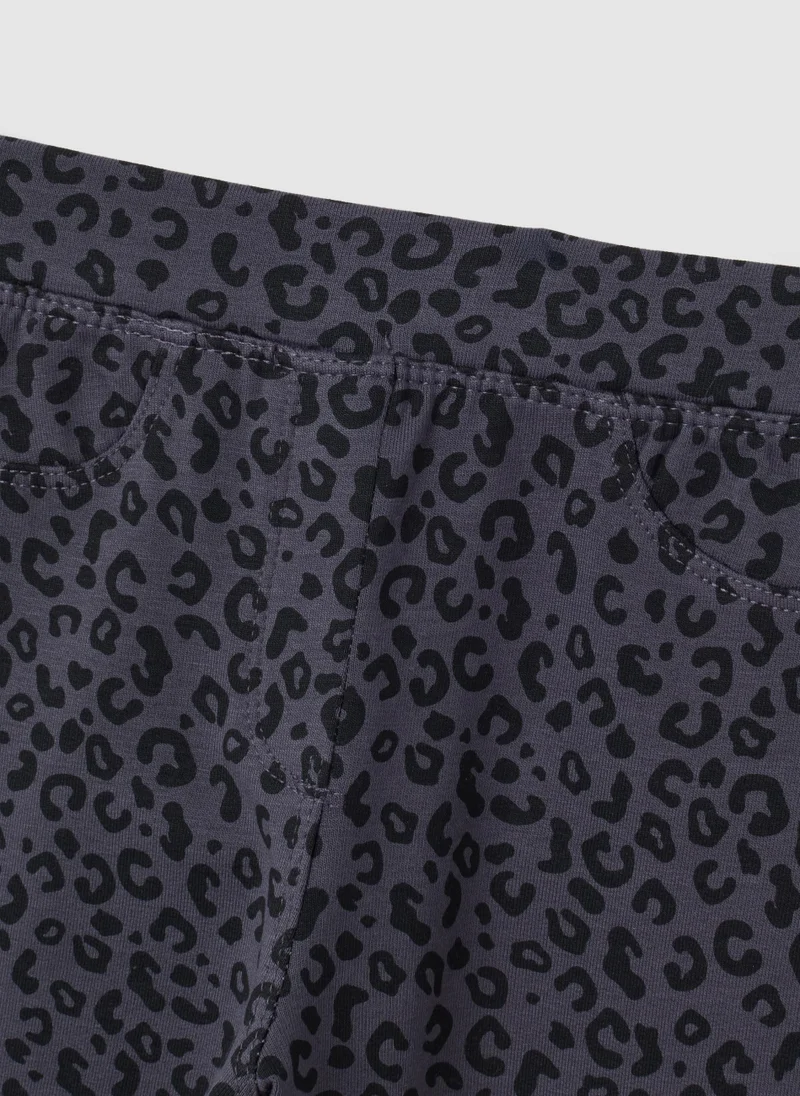 Ovs GIRLS' GREY COTTON SLIM FIT TREGGINGS