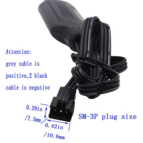 Blomiky 2 Pack 7.4V SM-3P Plug Charger Cable for 7.4V 2S 600mAh 900mAh 1200mAh 1300mAh 1500mAh Li-ion Battery/SM-3P USB 2 - Image 2