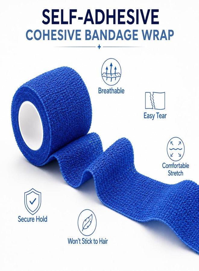 Primacare WB-7709 Self Adhesive Bandage Wrap 48 Pack, 2” x 5 Yards Cohesive Elastic Bandage Wrap, Multi Color Self Adherent Athletic Wrap Tape for Wrist, Ankle, Sports, First Aid, Vet and Pet Care - Image 3
