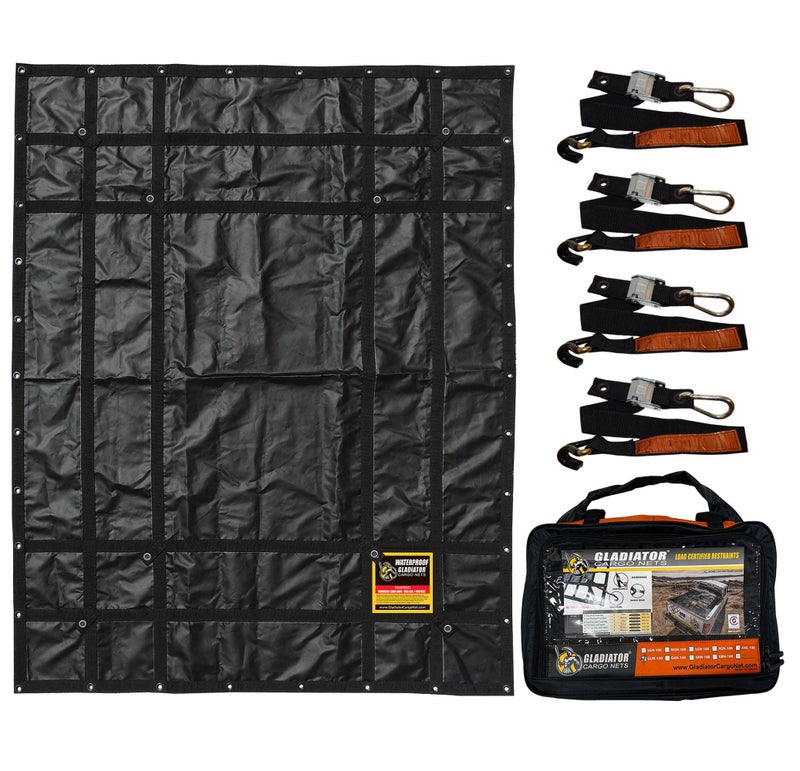 Waterproof Gladiator Cargo Net Heavy Duty Truck Cargo Net Tarp SGW100 Small 475 x 6
