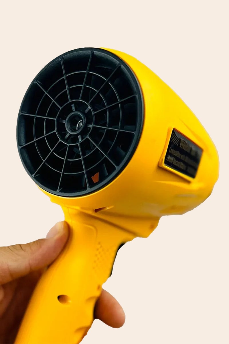 DIGI CORE Compressed Air Duster Dust Blower Jet Dry Blower 110,000 RPM Air Blower Portable Turbo Fan Vacuum Cleaner Portable Blower Violent Fan F017 Compatible With 18V Tool Battery 70MM Ducted Blades Type-C Fast Charging Yellow - Image 5