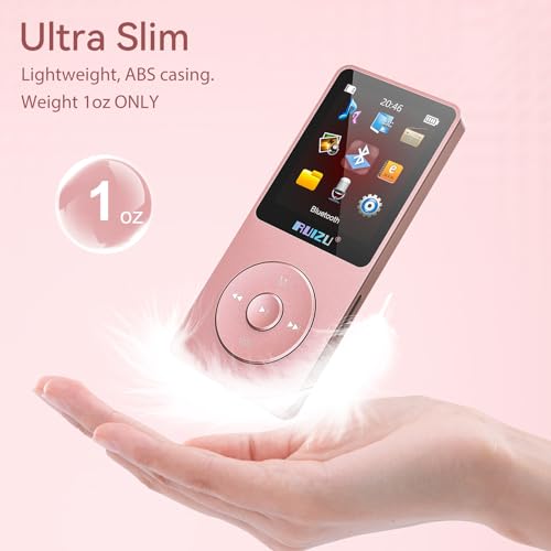 RUIZU 64GB MP3 Player with Bluetooth 5.3, 1.8" Screen Portable Music Player, FM Radio, Voice Recording, EBook, Shuffle Single Loop, 80H Digital Audio Video Playback, Lightweight, Support 128GB TF Card - Image 4