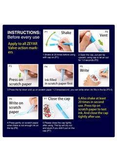 ZEYAR Acrylic Paint Pens For Rock Painting 12 Colors Water Based Medium Point Ap Certified Assorted Colorsodorlessacid Freenontoxic And Safe To Use  - Image 3